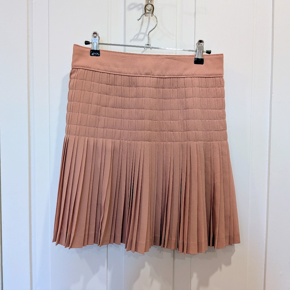 J. Crew Mauve Pink Pleated Mini Skirt | 00